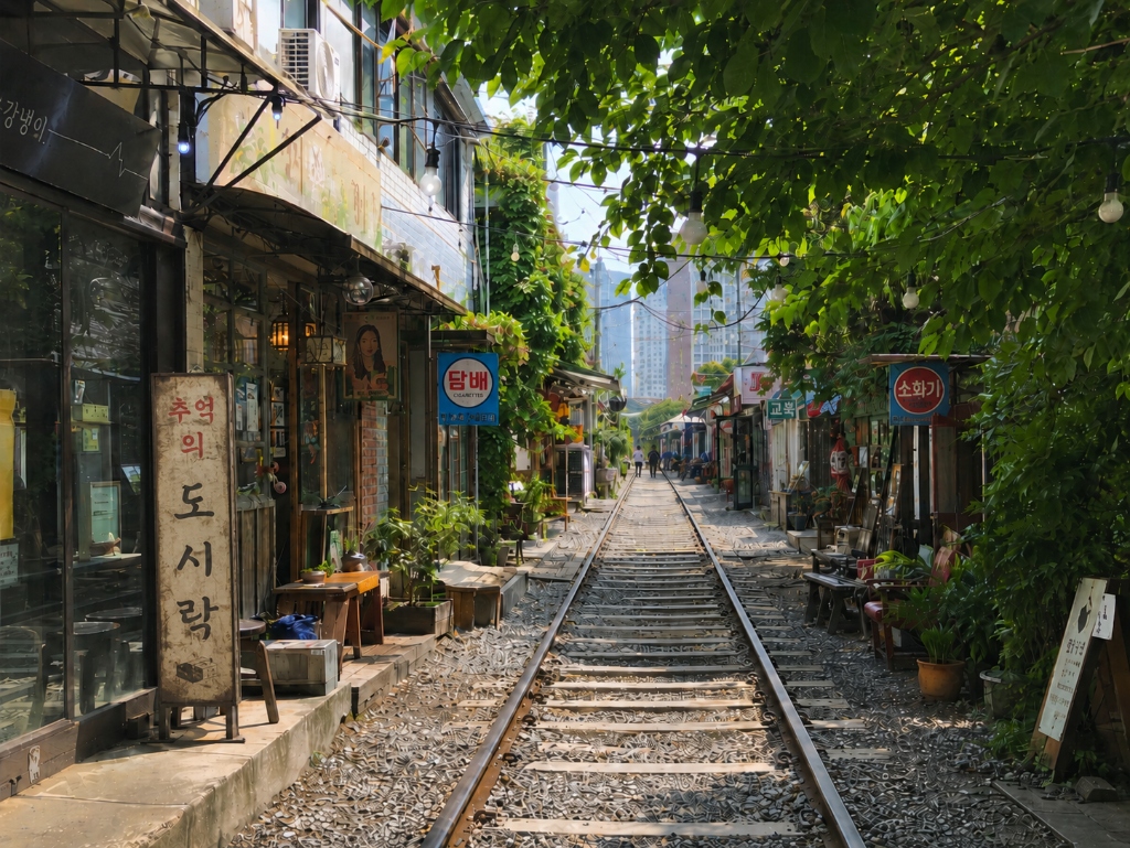 경암동 철길마을 풍경